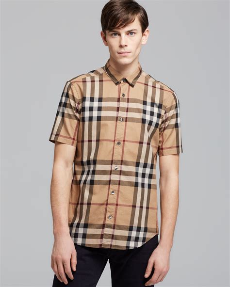 burberry brit shirt men|burberry plaid shirt men's.